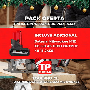 Milwaukee Sierra Circular 5-3/8 M12 Fuel 2521-20 + Batería 5 Ah