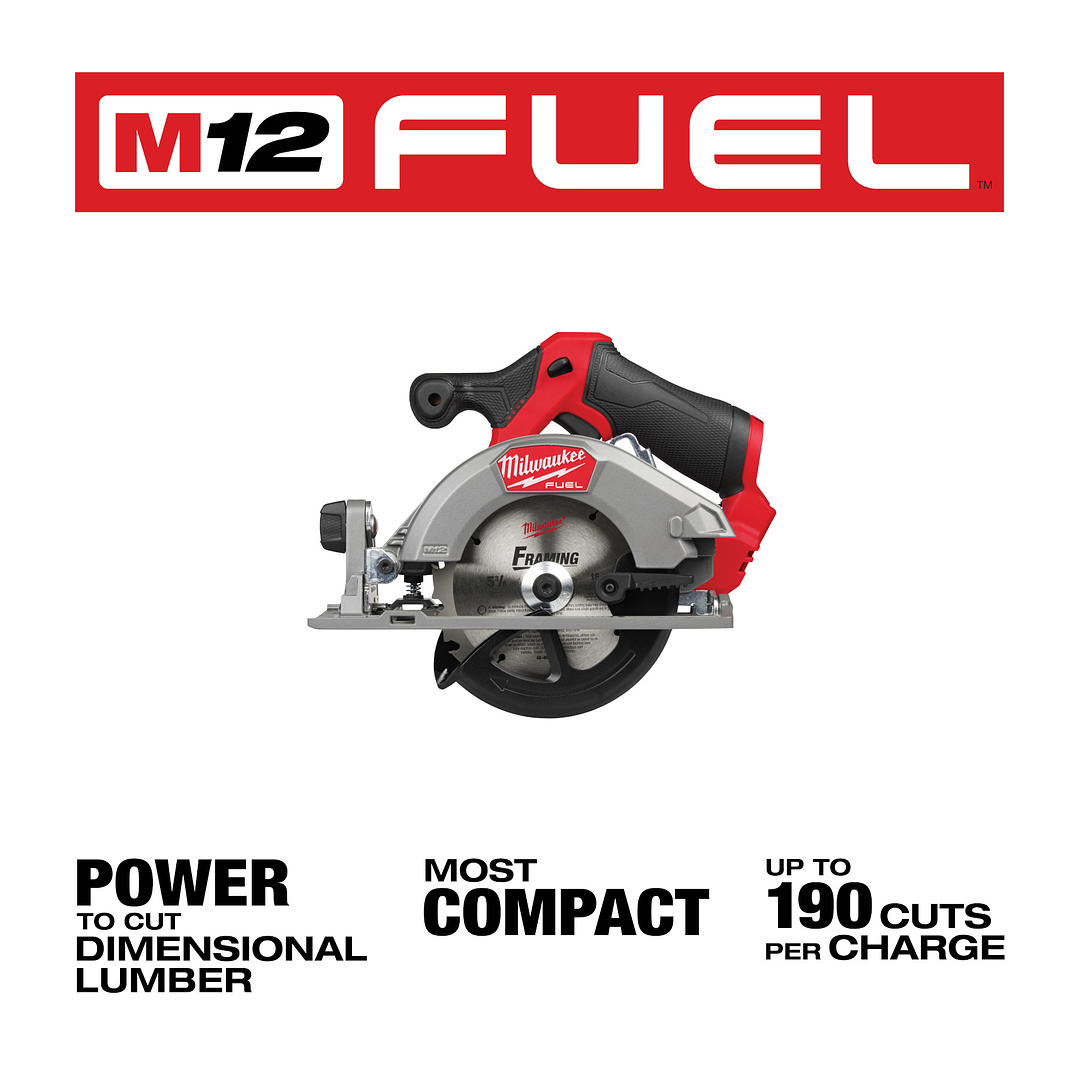 Milwaukee Sierra Circular 5-3/8 M12 Fuel 2521-20 + Batería 5 Ah 6