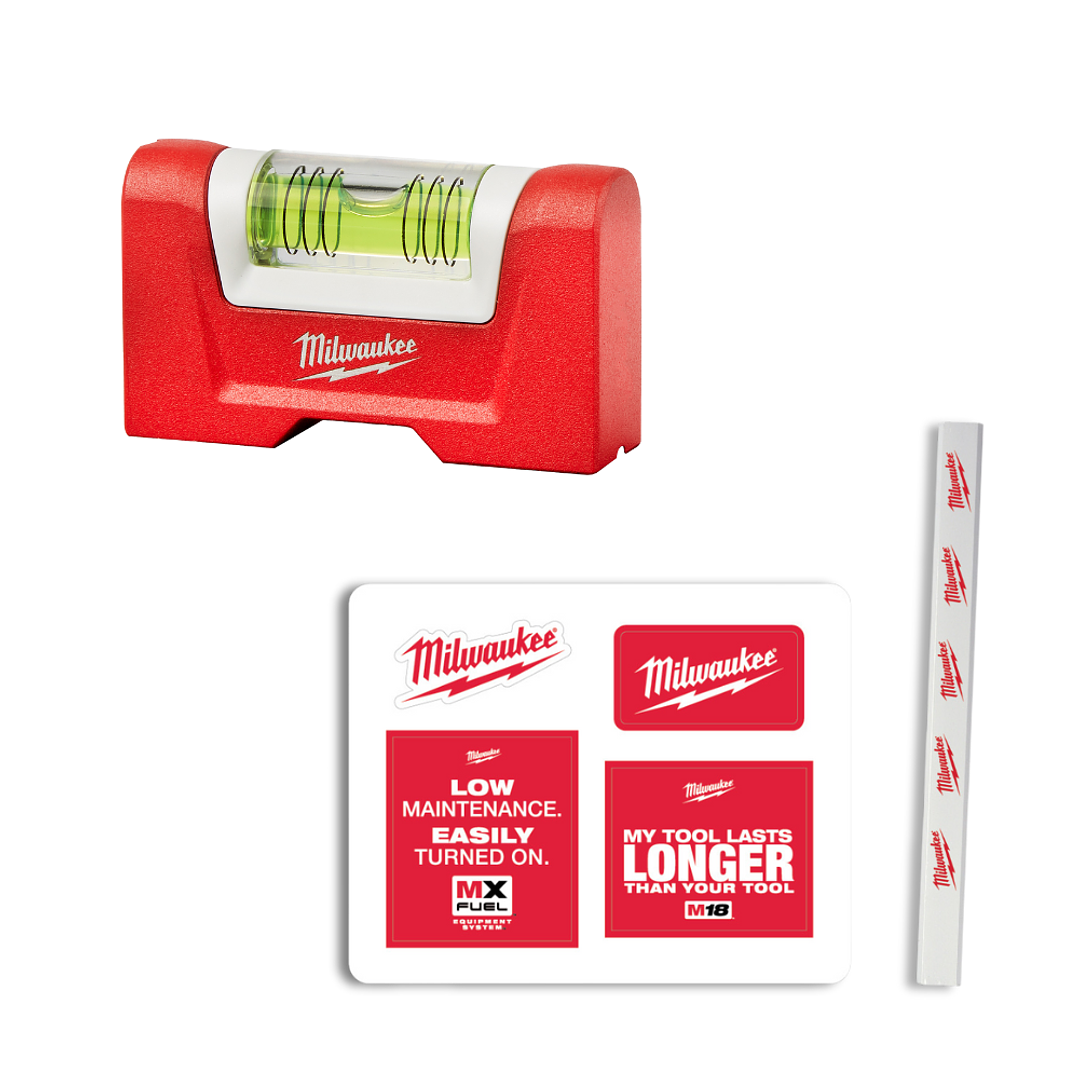 Milwaukee Nivel De Burbuja De Bolsillo Magnético Aluminio 48-22-5603 1