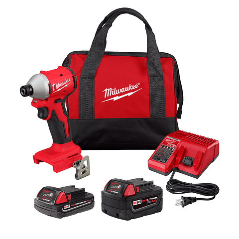 Milwaukee Kit Atornillador de Impacto Compacto M18 Brushless 3650-20