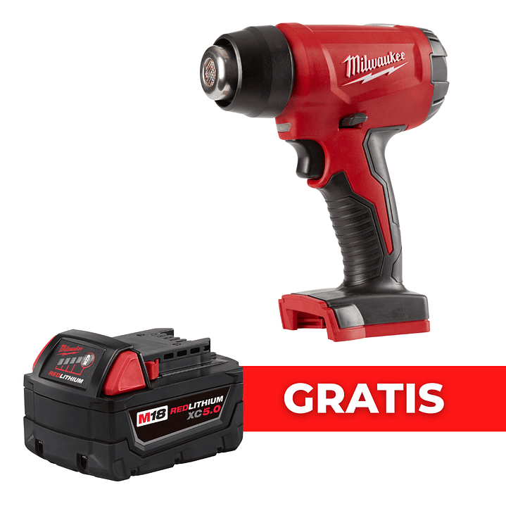 Milwaukee Pistola De Calor Inalámbrica M18 2688-20 + Batería 1