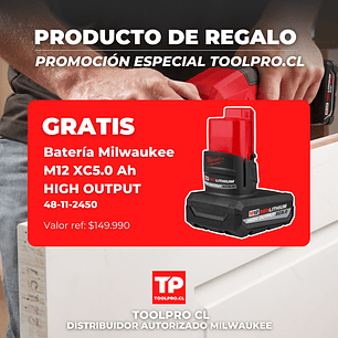 Milwaukee Cepillo M12 Brushless 50,8 Mm 2524-20 + Batería 5 Ah