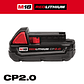 Pack 2 Baterías Milwaukee M18 CP 2 Amperios + Cargador 220v - Miniatura 3