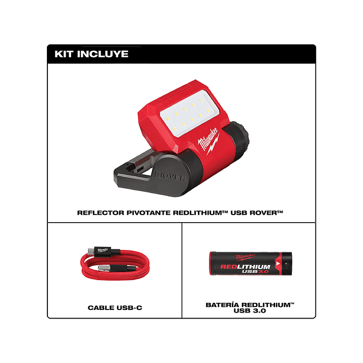 Milwaukee Foco Magnético Rover De Inundación 550lm 2114-21 2