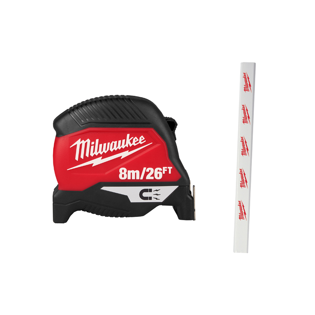 Milwaukee Huincha De Medir Punta Magnética 8 Mt 48-22-1026m 1
