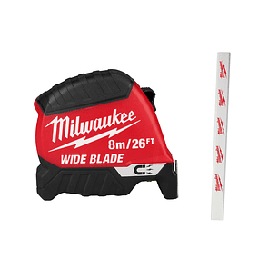Milwaukee Huincha De Medir 8 Mt Punta Magnética Hoja Ancha 48-22-1226M