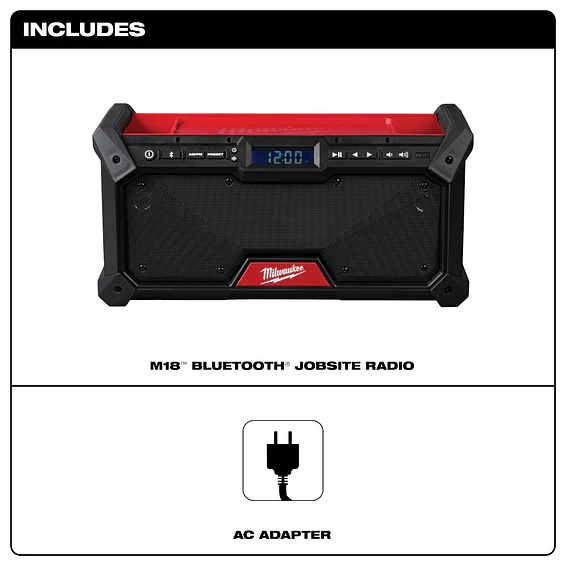 Parlante Milwaukee Bluetooth M18 Con Radio AM/FM 2952-20 3