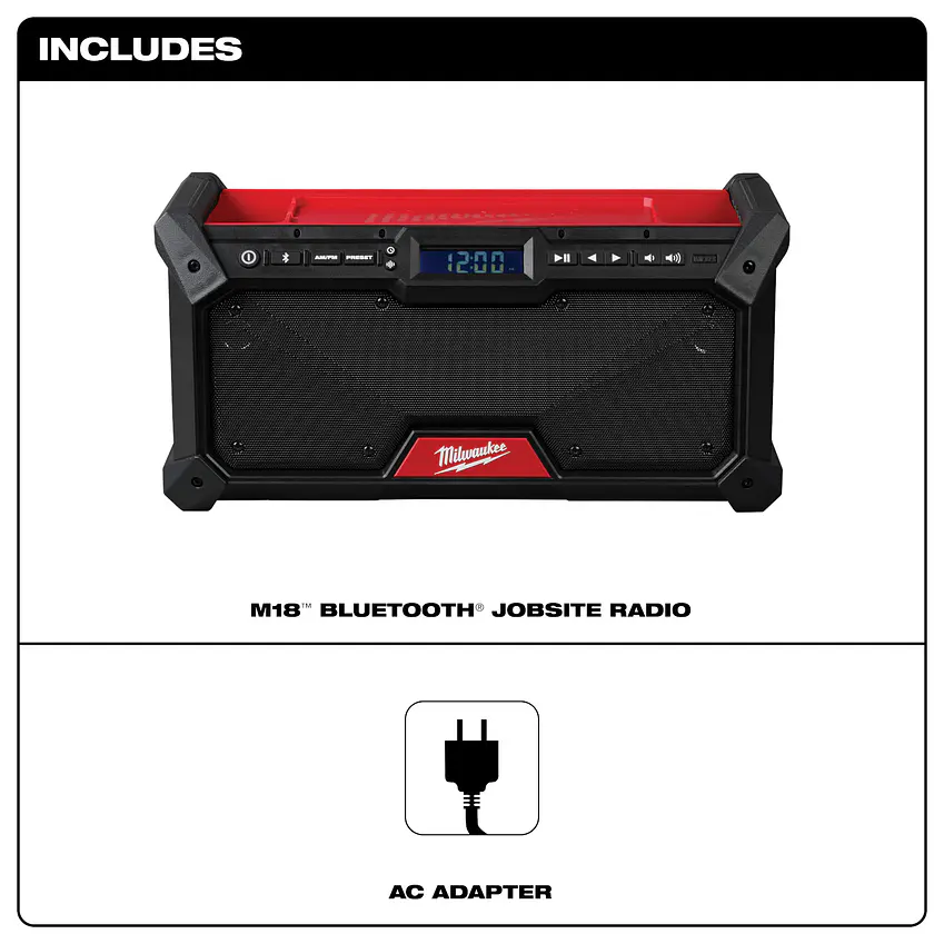 Parlante Milwaukee Bluetooth M18 Con Radio AM/FM 2952-20 3