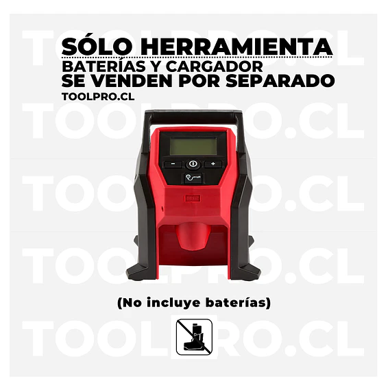 Inflador de Neumáticos Milwaukee M12 Inalámbrico 120 Psi 2475-20 2