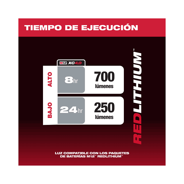 Foco Led Magnético 700 Lúmenes Milwaukee M12 Rover Usb Power Bank 2367-20 9