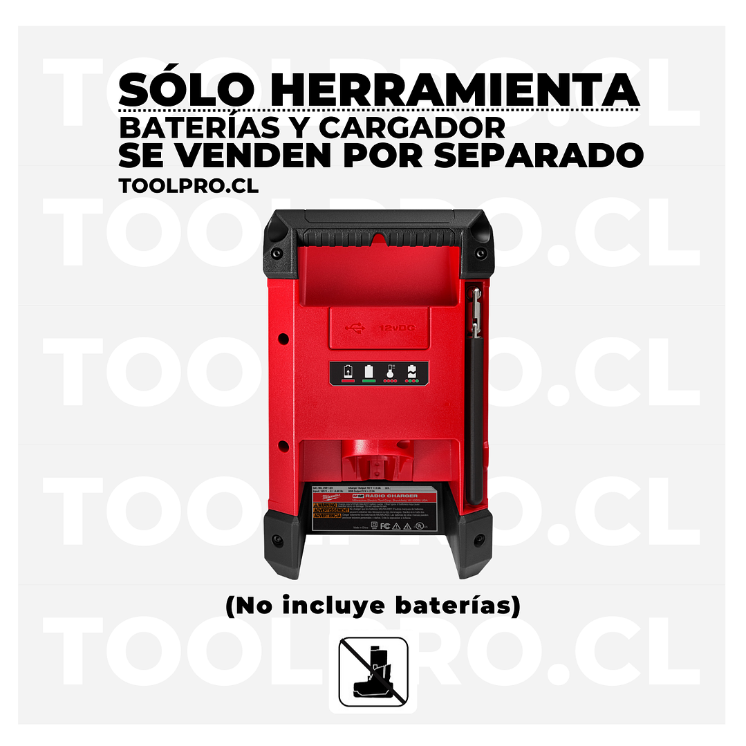 Radio Bluetooth Milwaukee + Cargador De Batería M12 2951-20 2