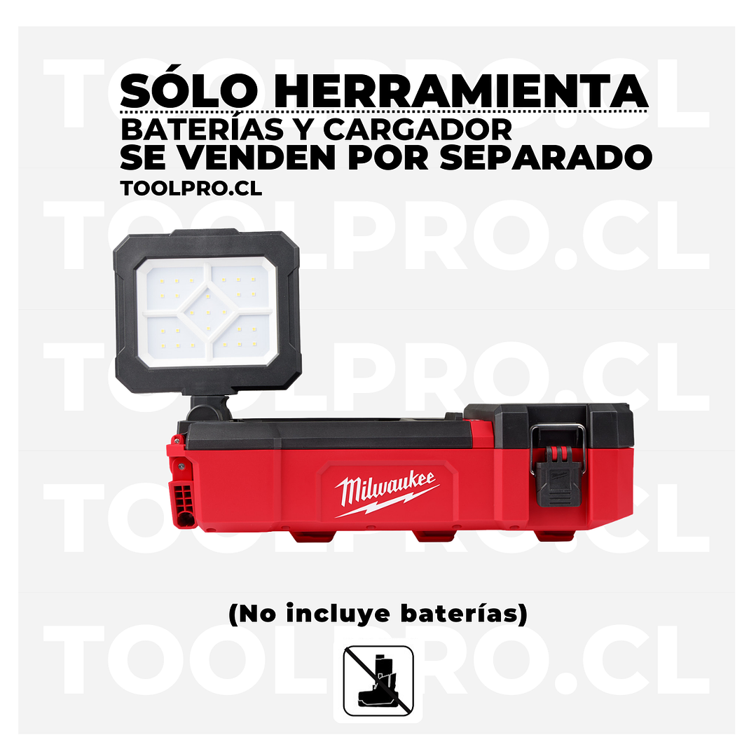 Foco Led Milwaukee M12 Packout Cabezal Giratorio 1400 Lúmenes 2356-20 2