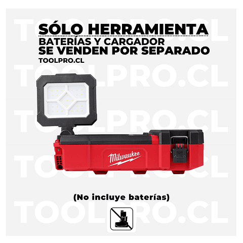 Foco Led Milwaukee M12 Packout Cabezal Giratorio 1400 Lúmenes 2356-20