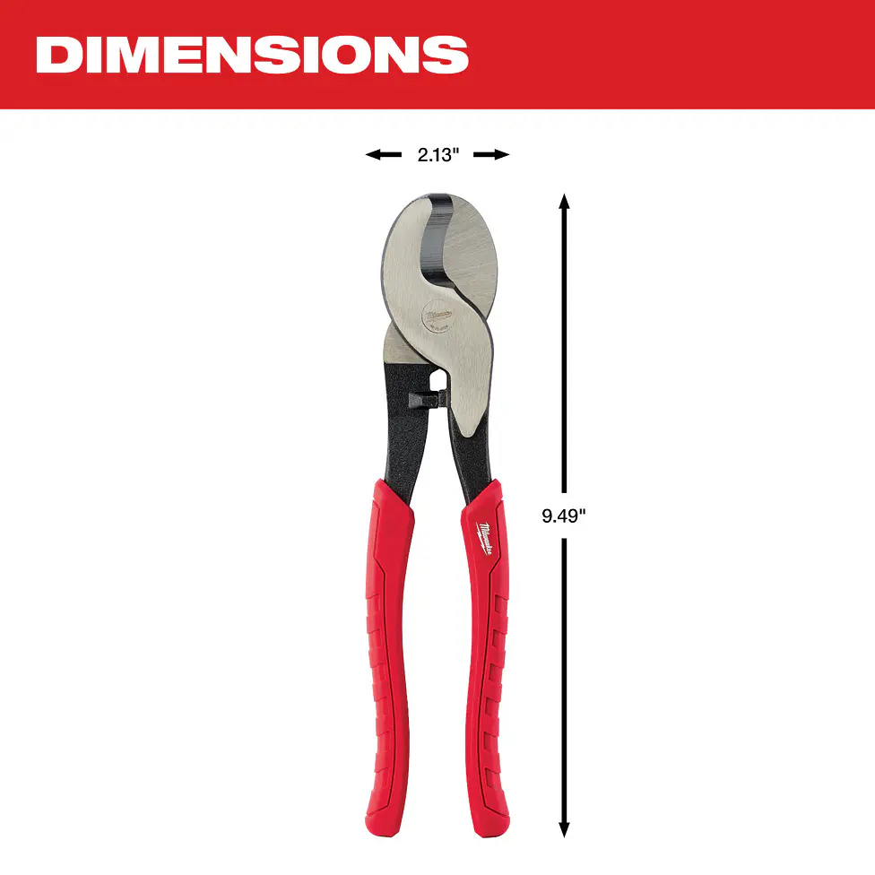 Alicate Cortador De Cables Alto Calibre Milwaukee 48-22-6104 5