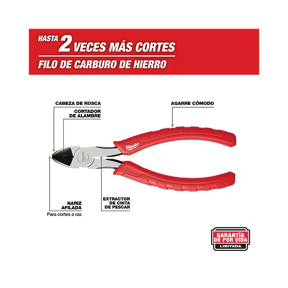 Milwaukee Alicate Cortante 6 Pulgadas 48-22-6106 3