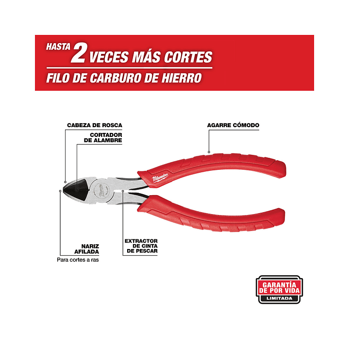 Milwaukee Alicate Cortante 6 Pulgadas 48-22-6106 3