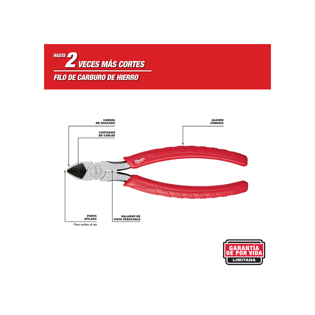 Alicate Cortante Milwaukee 8 Pulgadas 48-22-6108 3