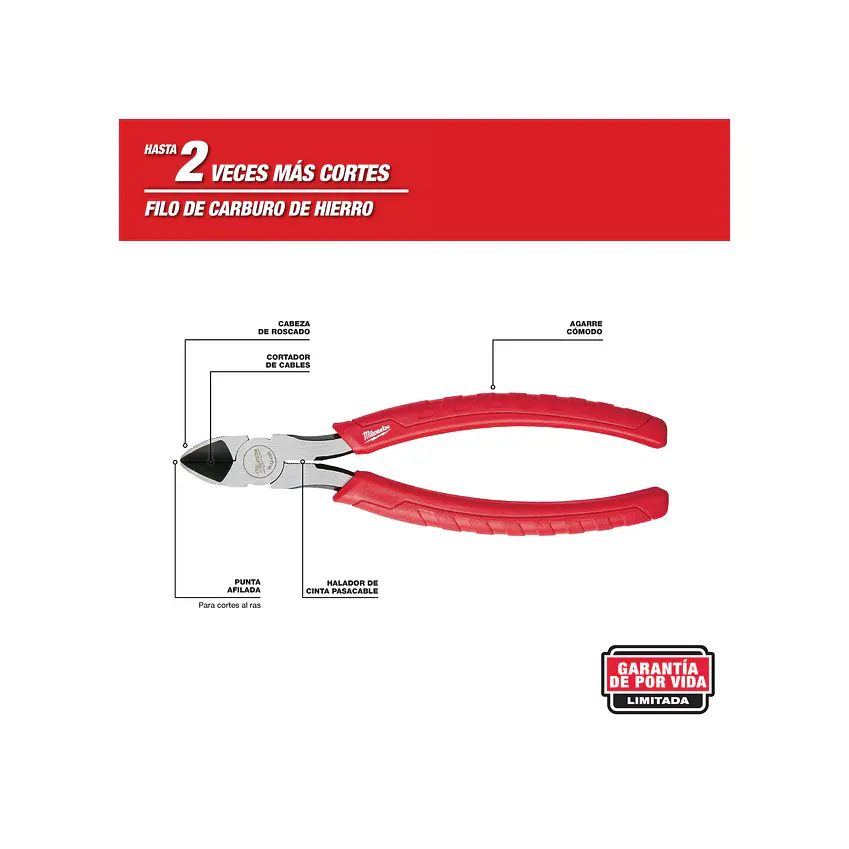 Alicate Cortante Milwaukee 8 Pulgadas 48-22-6108 3