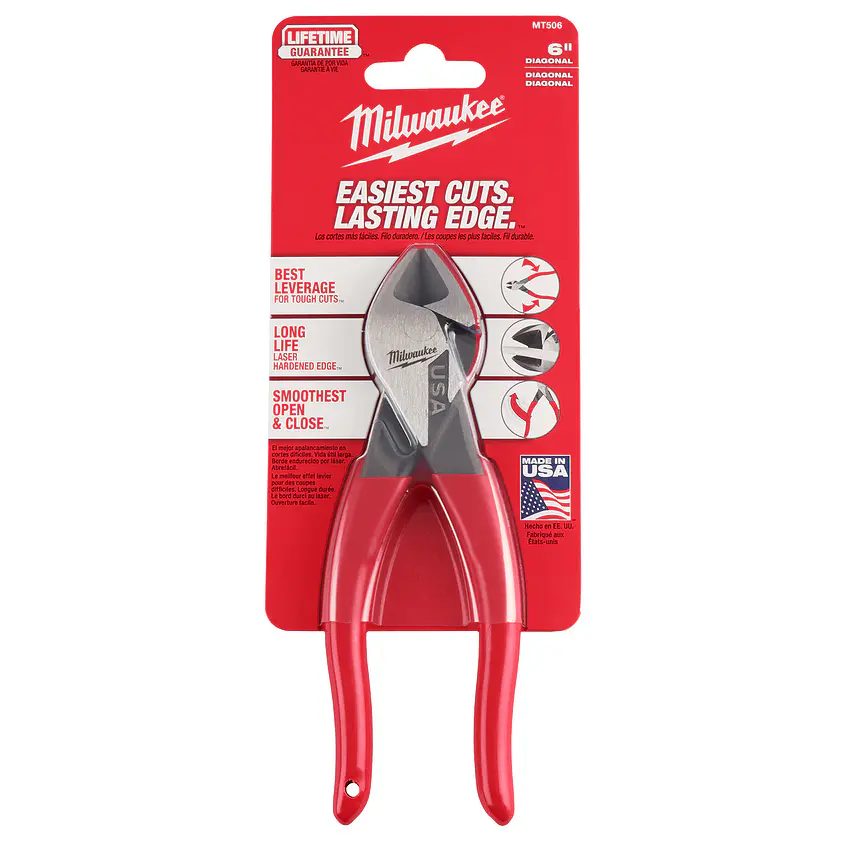 Alicate Corte Diagonal Milwaukee 6 Pulgadas Hecho En USA Mt506 4