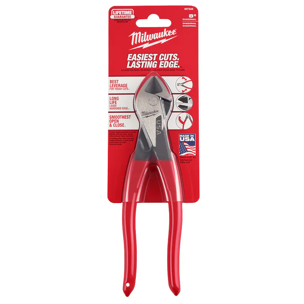 Alicate Corte Diagonal Milwaukee 8 Pulgadas Hecho En Usa MT508 2