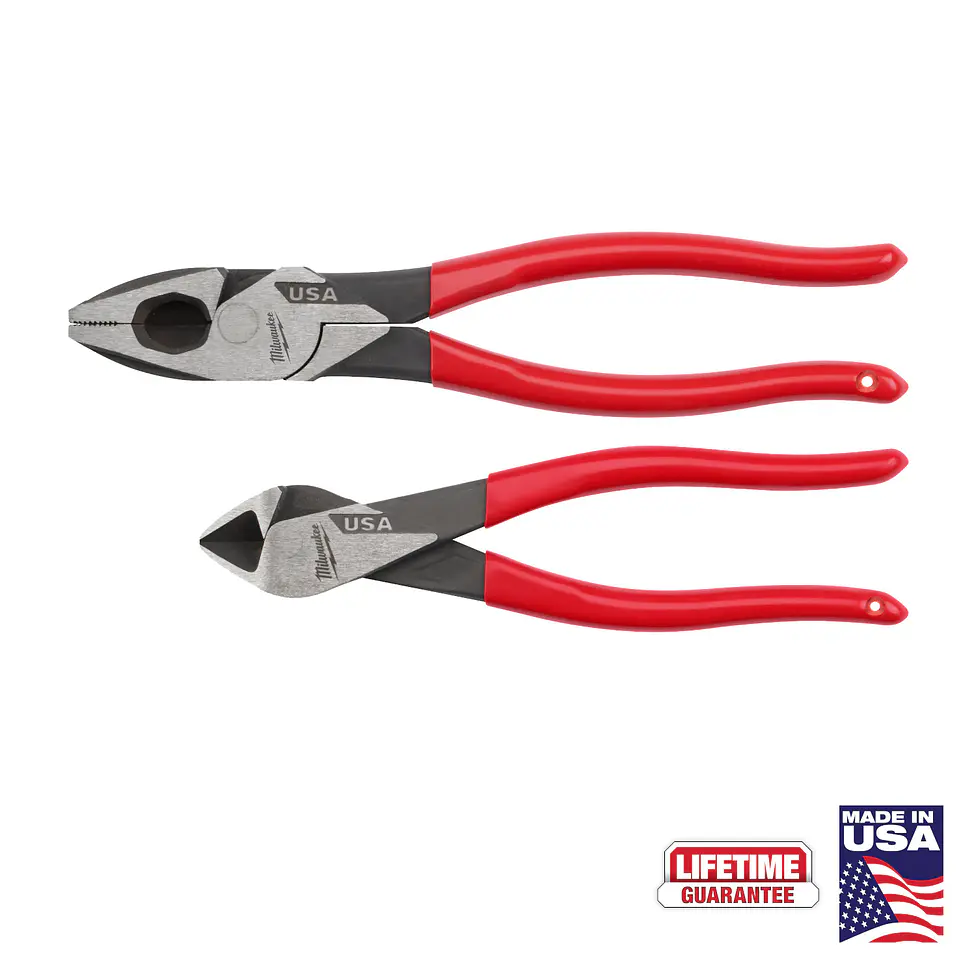 Pack 2 Alicates Milwaukee Universal + Cortante Hechos En Usa MT500-2 2