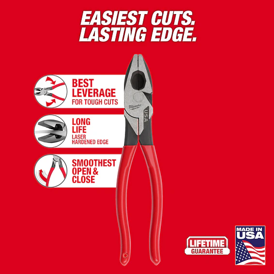 Pack 2 Alicates Milwaukee Universal + Cortante Hechos En Usa MT500-2 5