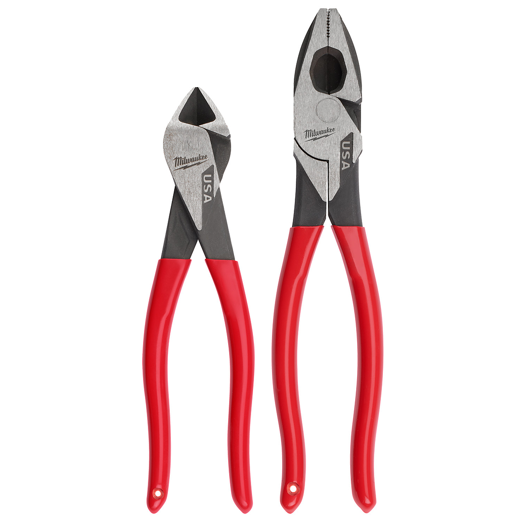 Pack 2 Alicates Milwaukee Universal + Cortante Hechos En Usa MT500-2 1