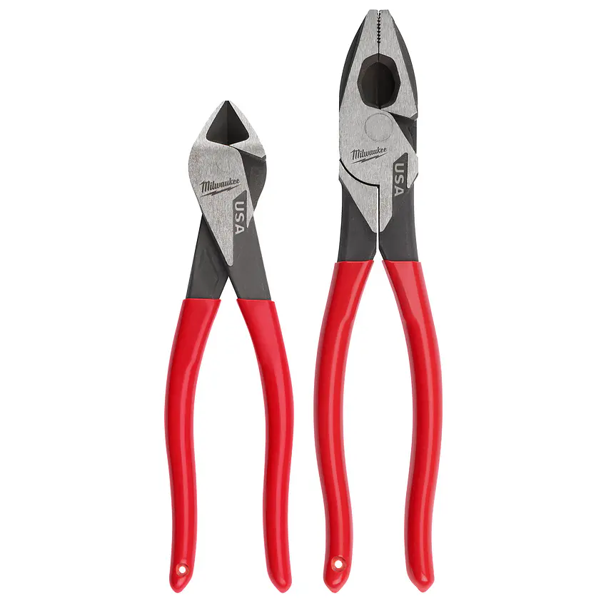 Pack 2 Alicates Milwaukee Universal + Cortante Hechos En Usa MT500-2 1
