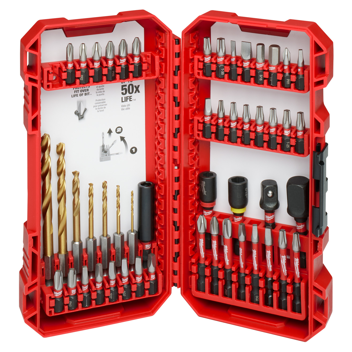 Set Puntas Y Brocas Milwaukee Shockwave 50 Piezas 48-32-4013