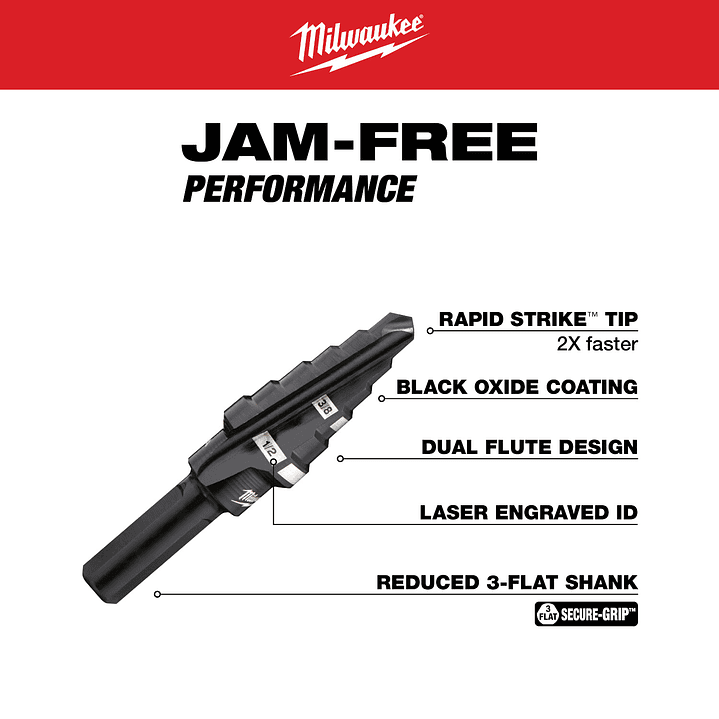 Set de Brocas Escalonadas Milwaukee 6 Piezas 48-89-9224 8