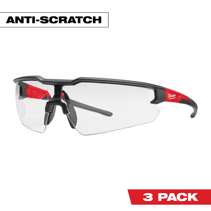 Pack 3 Lentes De Seguridad Milwaukee Anti Rayas 48-73-2052 3