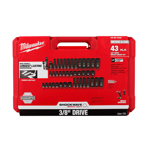 Set de Dados Milwaukee 3/8” Métricos y SAE 43 Piezas Modelo 49-66-7009 5