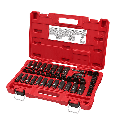 Set Dados De Impacto 3/8 Métricos 43 Piezas Milwaukee 49-66-7009