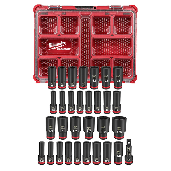 Juego 31 Dados De Impacto 1/2 Métricos Packout Milwaukee 49-66-6806 1