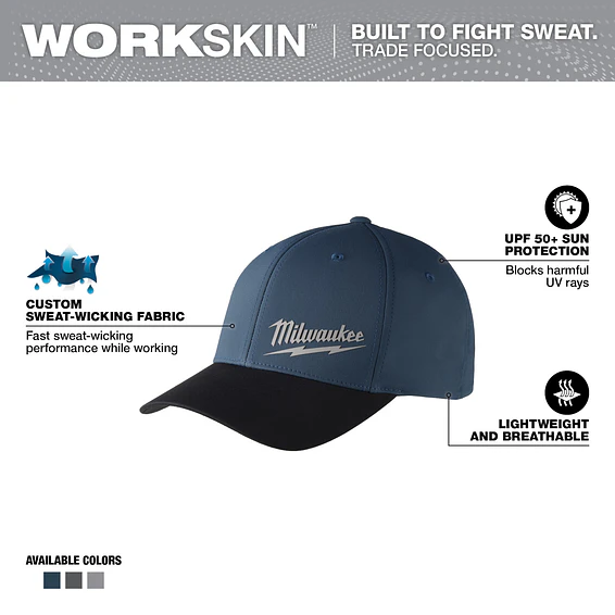 Jockey Alto Rendimiento Milwaukee Workskin Protección Uv Azul L-XL 4