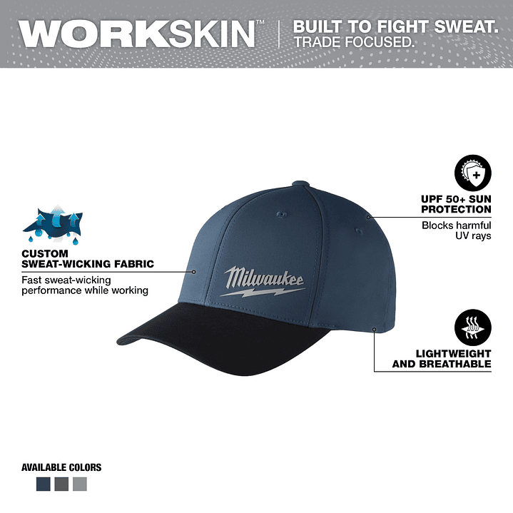 Jockey Alto Rendimiento Milwaukee Workskin Protección Uv Azul L-XL 4