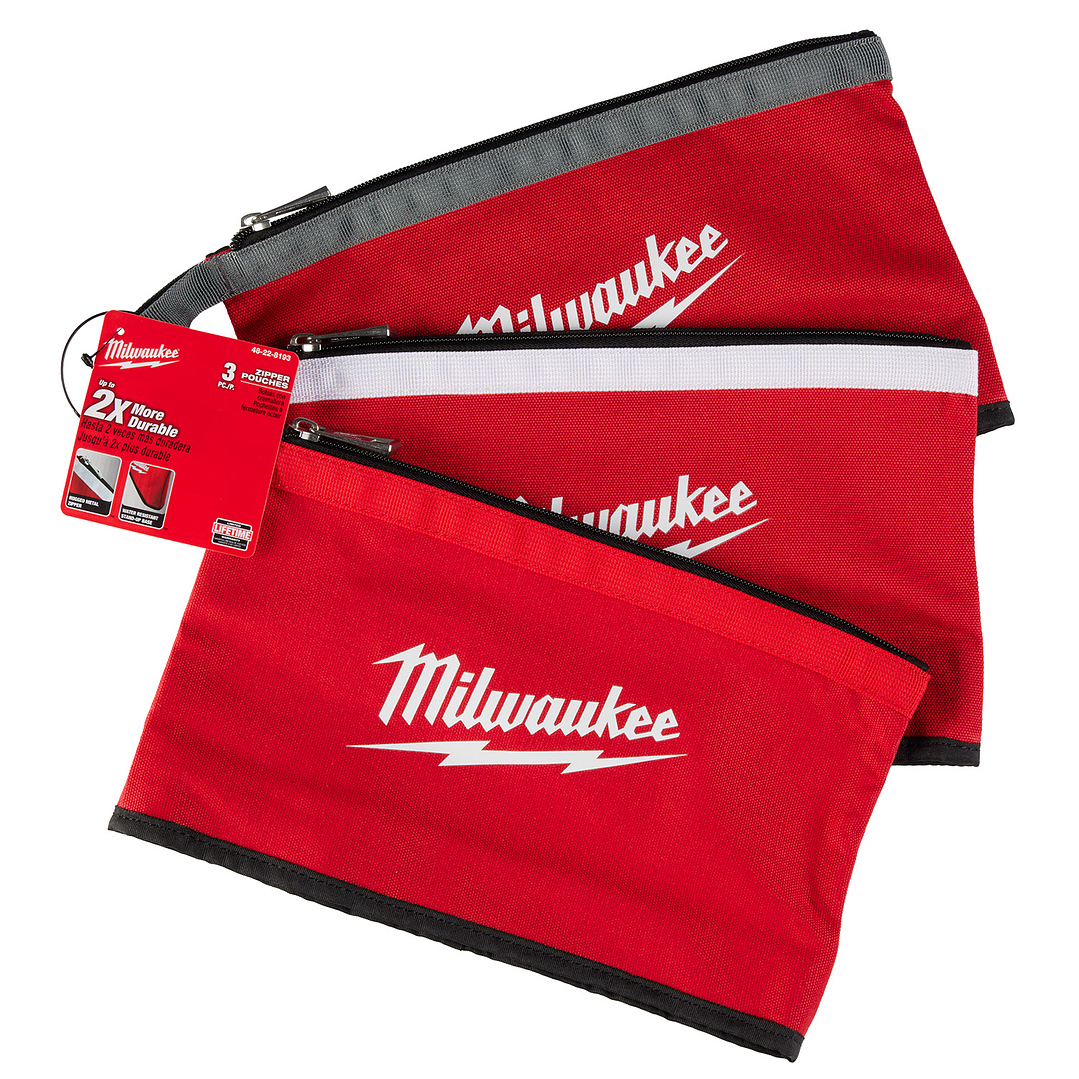 Estuche Con Cierre Milwaukee Heavy Duty Resistente - Pack 3 unidades 48-22-8193 1