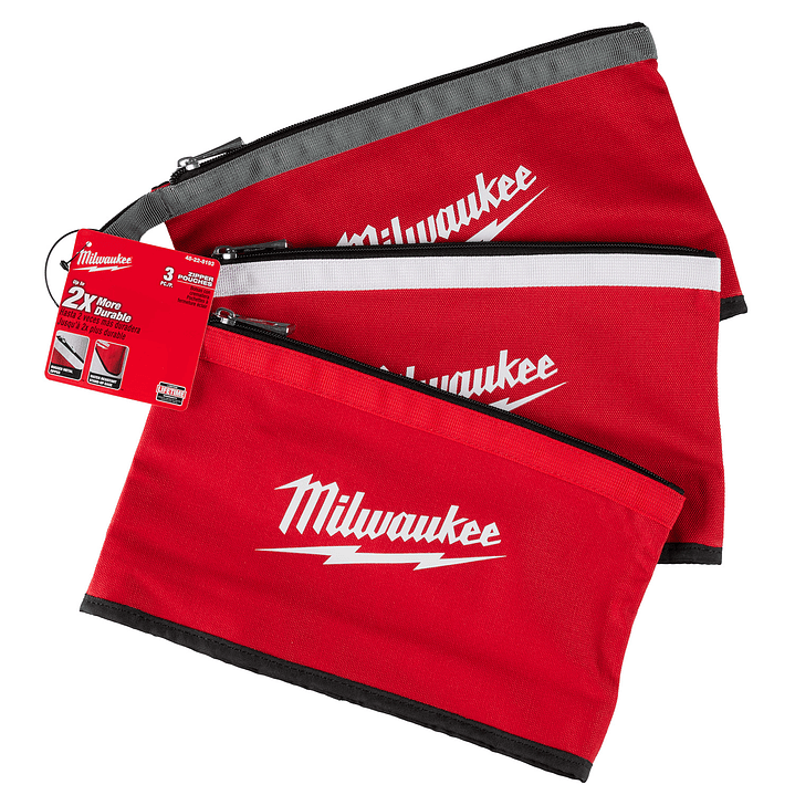 Estuche Con Cierre Milwaukee Heavy Duty Resistente - Pack 3 unidades 48-22-8193 1