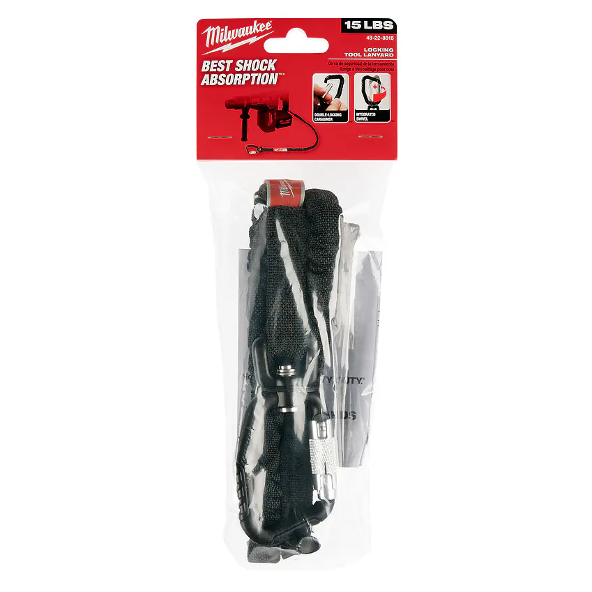 Correa de Seguridad Para Herramientas 91 cm - 6.8Kg Con Mosquetón Milwaukee 48-22-8815 3