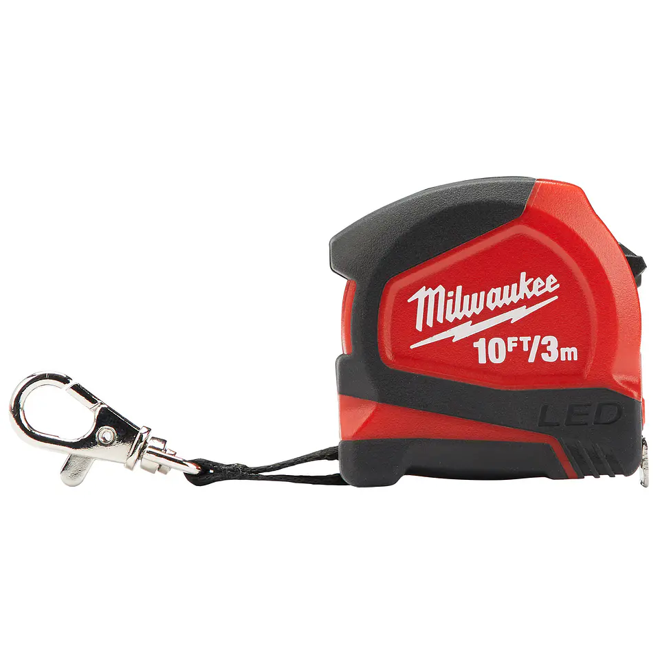 Huincha De Medir Milwaukee 3 Metros Tipo Llavero Con Luz Led 48-22-6601 5
