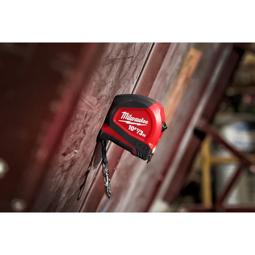 Huincha De Medir Milwaukee 3 Metros Tipo Llavero Con Luz Led 48-22-6601 6