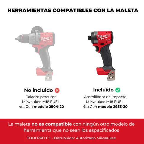Atornillador de Impacto Milwaukee M18 Fuel 4ta Gen 2953-20 + Maleta 3