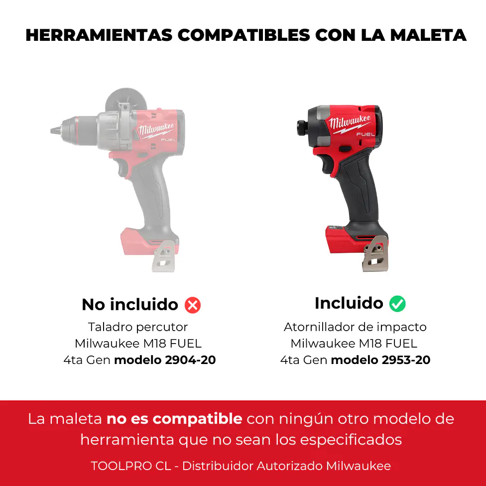 Atornillador de Impacto Milwaukee M18 Fuel 4ta Gen 2953-20 + Maleta 3