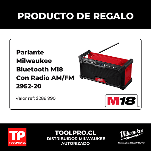 Kit Taladro y Atornillador Milwaukee M18 Fuel 4ta Gen 3697-22 + Parlante