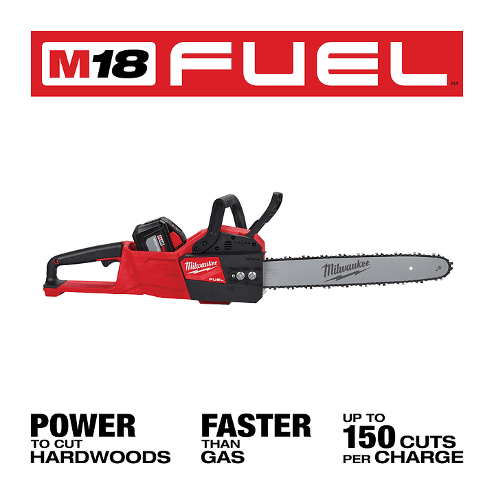 Kit Motosierra Milwaukee M18 Fuel 16 Pulgadas 2727-21HD + Batería FORGE 3