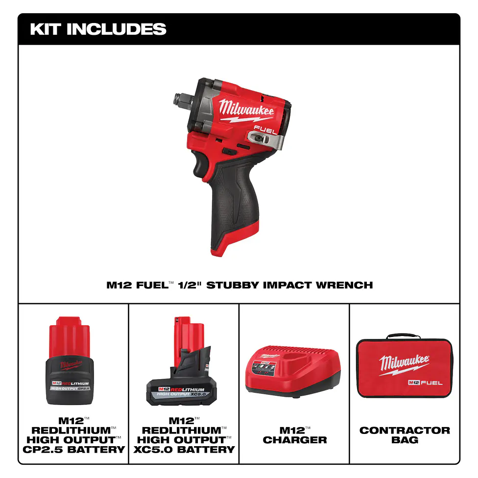Kit Llave Impacto 1/2