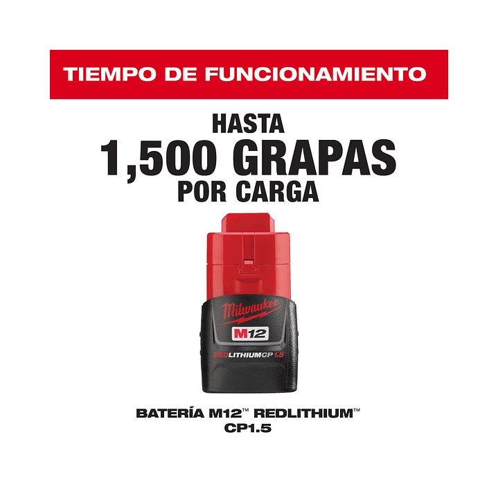 Engrapadora De Corona 10mm (3/8) Milwaukee M12 2447-20 + Batería 2Ah 5