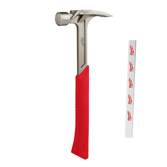 Milwaukee Martillo 20 Oz Cara Lisa Garra Recta 48-22-9020 1