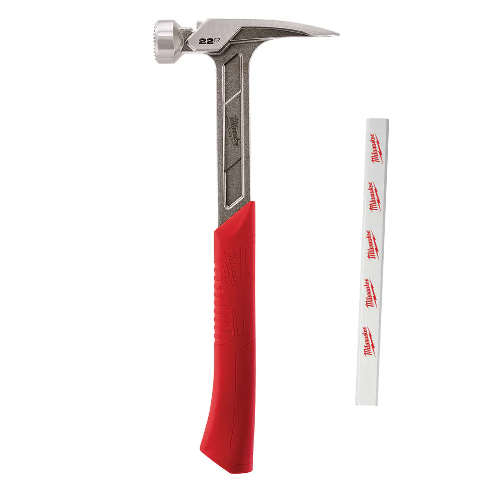 Martillo Carpintero 22 Oz Milwaukee Cara Fresada 48-22-9022 1