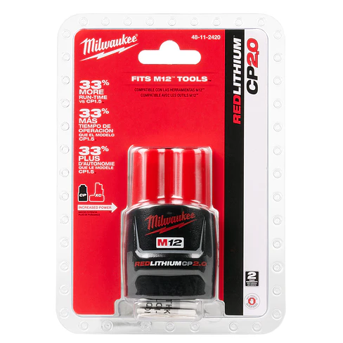 Batería Milwaukee M12 CP 2.0 Amperios Sellada 48-11-2420 2